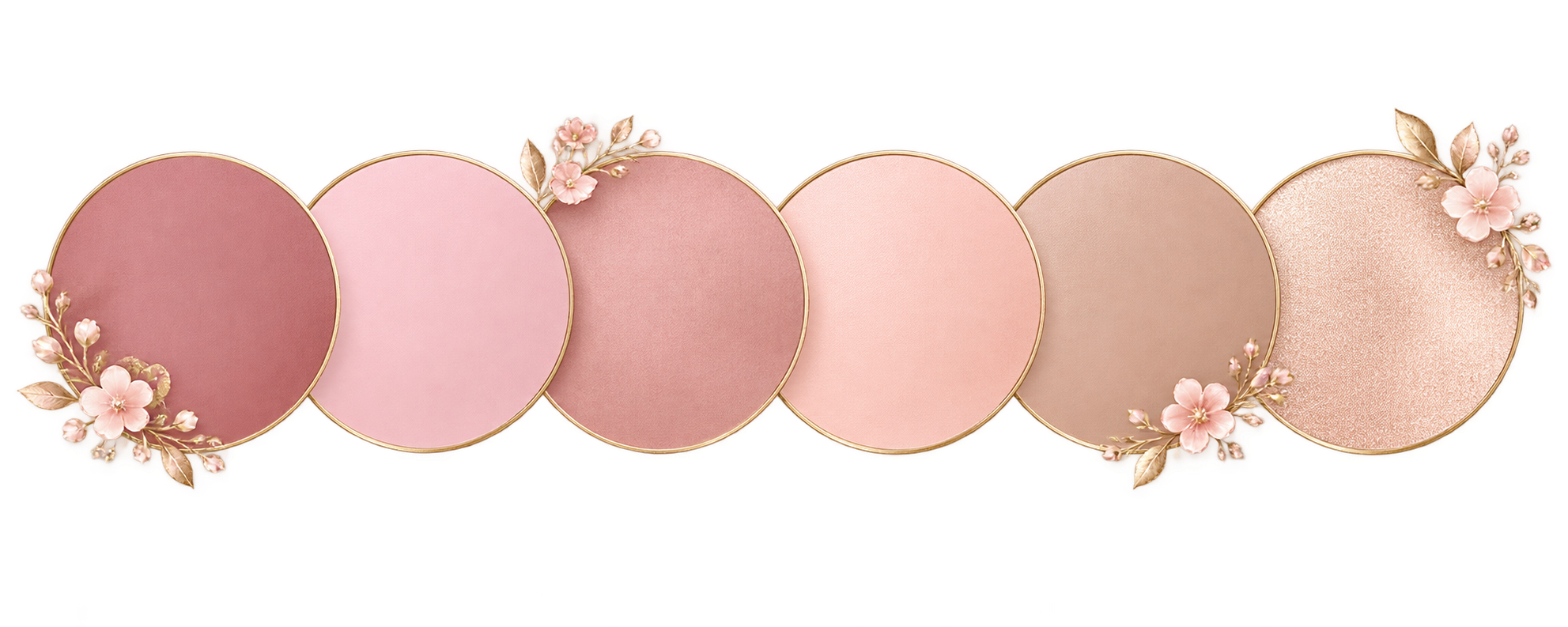 Paleta reservada en tonos rosa pálido